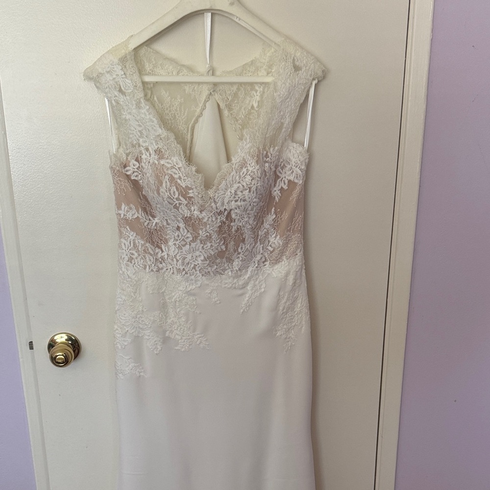 La Sposa Lace Bodice Ivory & Blush Wedding Dress